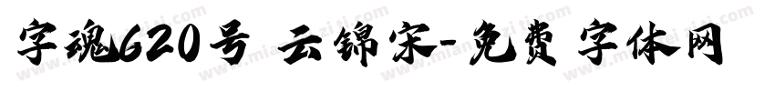 字魂620号 云锦宋字体转换